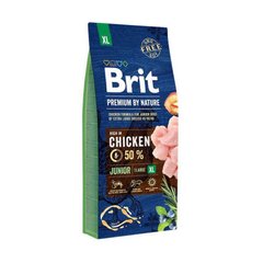 Brit Premium by Nature Junior XL - Сухий корм для цуценят і молодих собак гігантських порід з куркою 15 кг