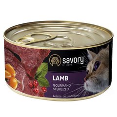 Savory Cat Adult Sterilized Lamb - Сейворі консерви для дорослих стерилізованих котів з ягням 200 г