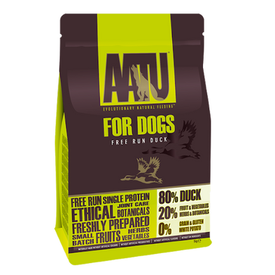 AATU Free Run Duck - ААТУ сухой комплексный корм для взрослых собак с уткой 1,5 кг
