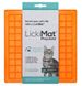 LickiMat Playdate Каучуковий килимок для ласощів для котів помаранчевий
