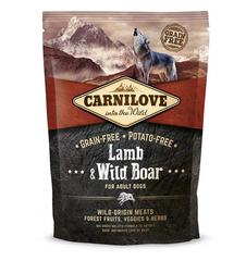 Carnilove Dog Lamb & Wild Boar - Сухий корм для дорослих собак всіх порід з ягням та диким кабаном 1,5 кг