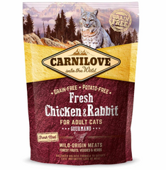 Carnilove Fresh Chicken & Rabbit for cat - Сухой корм для взрослых кошек с курицей и кроликом 0,4 кг