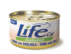 LifeCat консерва для кошек тунец с камбалой 85 г