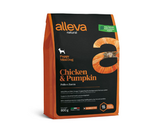 Alleva Natural Puppy Chicken & Pumpkin Mini - Сухий корм для цуценят дрібних порід з куркою та гарбузом 0,8 кг
