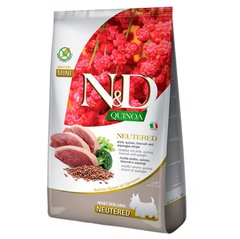 Farmina N&D Quinoa Neutered Medium Little Duck - Сухой корм для взрослых стерилизованных собак мелких пород, утка, киноа, брокколи и спаржа 7 кг