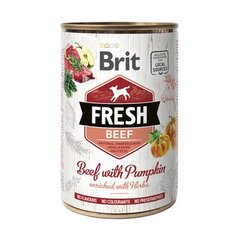 Brit Fresh Beef with Pumpkin - Влажный корм с кусочками свежей говядины и тыквой, 400 г
