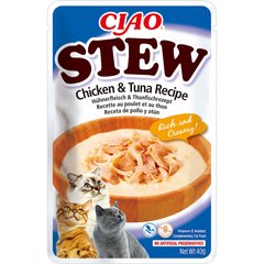 INABA CIAO Stew - Пауч для кошек с тушеной курицей и тунцом 40 г