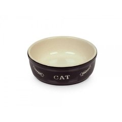 Nobby "Cat" Керамическая миска для кошек , черный-бежевая, 240 мл