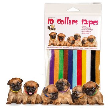 Show Tech 4Pups ID Collars 12 ПК Pup Collars - Набір нашийників для цуценят 12 шт