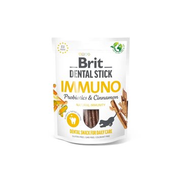 Brit Dental Stick Immuno - Ласощі для міцного імунітету дорослих собак всіх порід з пробіотиками та корицею 251 г