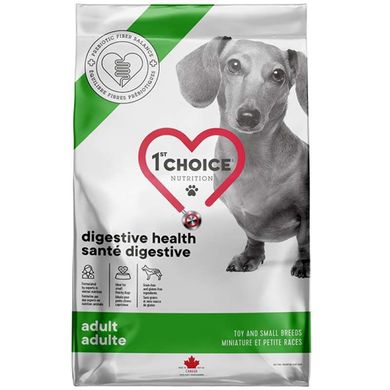 1st Choice Adult Digestive Health Toy and Small - Сухий корм для дорослих собак малих порід із проблемами травлення з куркою та бататом 340 г