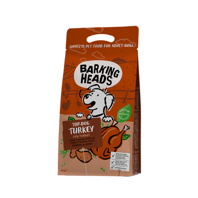 Barking Heads Top Turkey Grain Free - Баркинг Хедс сухой корм для собак всех пород с индейкой и бататом 12 кг