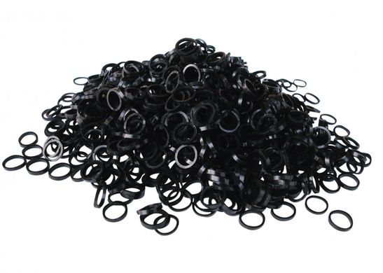 Show Tech LatexBands Medium Black - 1000 PC Top Knot Bands Латексні гумки колір чорний 1000 шт