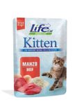 Купить LifeCat Kitten пауч для котят с говядиной, 70 г • 58 грн