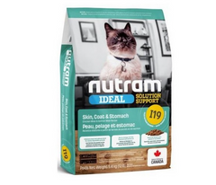 Nutram I19 Ideal Solution Support Sensitive Coat, Skin, Stomach Cat Food - Корм для дорослих котів з проблемами шкіри, шерсті або шлунка 1,13 кг
