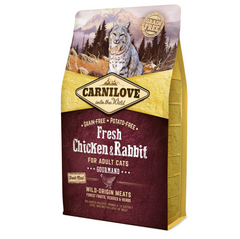 Carnilove Fresh Chicken & Rabbit for cat - Сухой корм для взрослых кошек с курицей и кроликом 2 кг