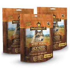 WOLFSBLUT Cracker Wide Plain High Energy - Крекеры "Волчья Кровь Широкая равнина Высокоэнергетические" для активных собак, 225 гр
