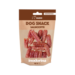 Inodorina dog snack salsiccette manzo лакомство для собак говяжьи колбаски 80 г