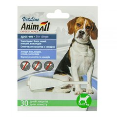 AnimAll VetLine spot-on - капли от блох, волосоедов и клещей для собак весом от 10 до 20 кг