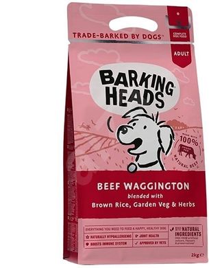 Barking Heads Beef Waggington - Баркинг Хедс сухой корм для собак всех пород с говядиной и рисом 12 кг