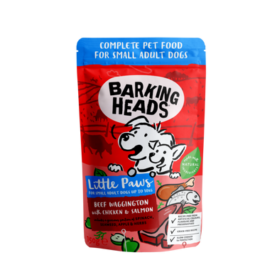 Barking Heads Beef Waggington and Chicken - Баркінг Хедс пауч для собак з яловичиною, куркою та лососем 150 г
