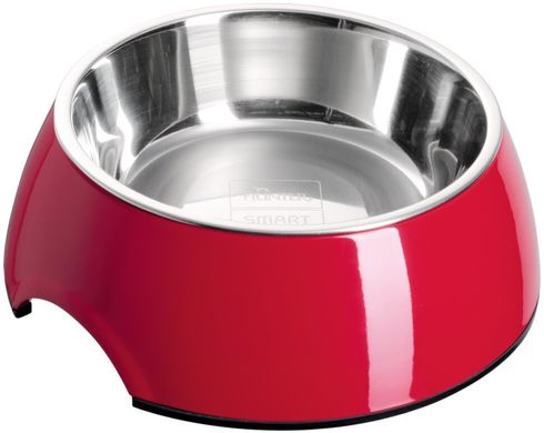 HUNTER Melamine Feeding Bowl. Миска в подставке из меламина. Красная.