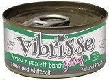 Vibrisse Консервы для кошек с тунцом и корюшкой в соусе, 70г