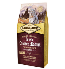 Carnilove Fresh Chicken & Rabbit for cat - Сухой корм для взрослых кошек с курицей и кроликом 6 кг