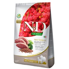 Farmina N&D Quinoa Neutered Medium Medium Maxi Duck - Сухий корм для дорослих стерилізованих собак середніх і великих порід, качка, кіноа, броколі та спаржа 12 кг