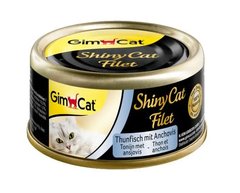 GimCat Shiny Cat Filet Tuna Anchovy - Консерви для кішок з тунцем та анчоусом 70 г