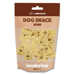 Inodorina dog snack bone merluzzo лакомство для собак косточки из мяса трески 80 г