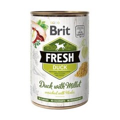 Brit Fresh Duck with Millet - Вологий корм зі шматочками свіжої качки та пшоном 400 г