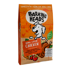 Barking Heads Bowl Lickin' Chicken and Brown Rice Adult All Breeds - Баркінг Хедс сухий корм для собак всіх порід з куркою та рисом 2 кг