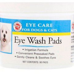 Miracle Care, Eye Care for Dogs & Cats - Подушки для промывки глаз, для собак и кошек, 90 шт