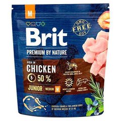 Brit Premium by Nature Junior M - Сухой корм для щенков и молодых собак средних пород с курицей 1 кг