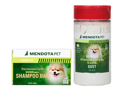 DERMagic Shampoo Bar & Earth Dust Sprinkler - Інсектоакарицидна пудра та органічний шампунь від бліх