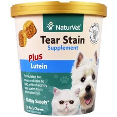 NaturVet - Жевательные таблетки для удаления слезных дорожек для собак и кошек