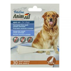 AnimAll VetLine spot-on - капли от блох, волосоедов и клещей для собак весом от 20 до 30 кг