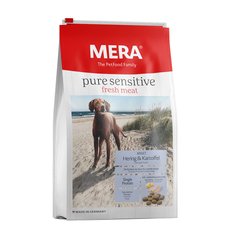 MERA pure fresh meat Hering&Kartoffel - Сухой корм для взрослых собак со свежим мясом сельди и картофеля с свежим мясом 12,5 кг