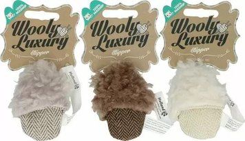 Holland Wooly Luxury Slipper Шерстяний білий тапок