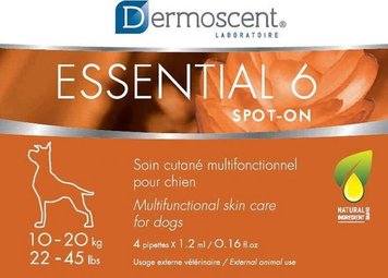 Dermoscent Essential 6® spot-on краплі для шкіри та шерсті для собак 10-20 кг - 1,2 мл, 1 піпетка