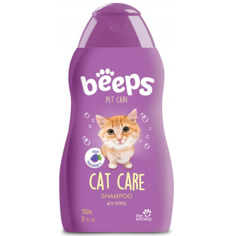 Beeps Cat Care Shampoo - Шампунь для кошек с экстрактом овсяных хлопьев и ароматом винограда 502 мл