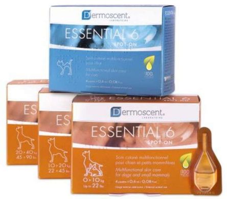 Dermoscent Essential 6® spot-on краплі для шкіри та шерсті для собак 10-20 кг - 1,2 мл, 1 піпетка