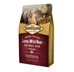 Carnilove Cat Lamb & Wild Boar Sterilised - Сухий корм для стерилізованих котів з ягням та диким кабаном 2 кг