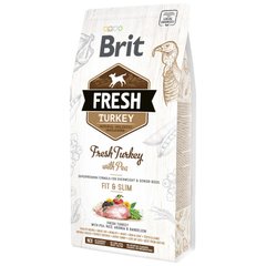 Brit Fresh Turkey With Pea Light Fit Slim Adult - сухой корм для взрослых собак с индейкой и горохом 2,5 кг