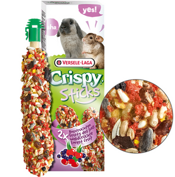 Versele-Laga Crispy Sticks Forest Fruit - Верселе-Лага Кріспі лісові фрукти ласощі для кроликів та шиншил 2 шт х 55 г