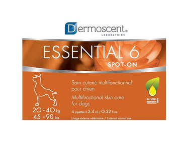 Dermoscent Essential 6® spot-on краплі для шкіри та шерсті собак 20-40 кг, 2,4 мл, 1 піпетка