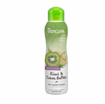 TropiClean Kiwi & Cocoa Butter - Лікувальний кондиціонер для відновлення сухої шерсті для собак та котів, 355 мл