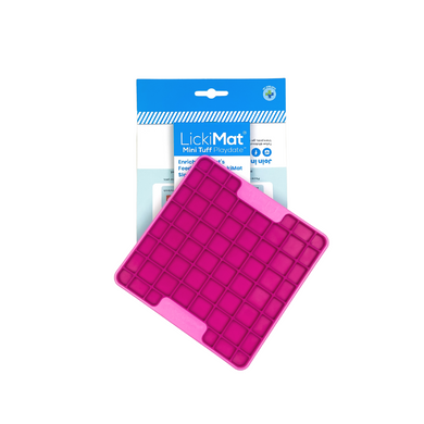 LickiMat Mini Tuff Playdate Каучуковий килимок для ласощів для котів рожевий