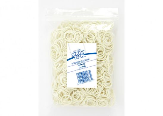 Show Tech Wrap Bands White - Латексні резинки колір білий 1000 шт